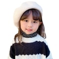 thumbnail image 1 of Boinas clásicas para bebés y niñas, gorro de artista sólido, boina de pintor cálida para niños pequeños, circunferencia de la cabeza de 48-53 cm para 2-8 años, 1 of 7