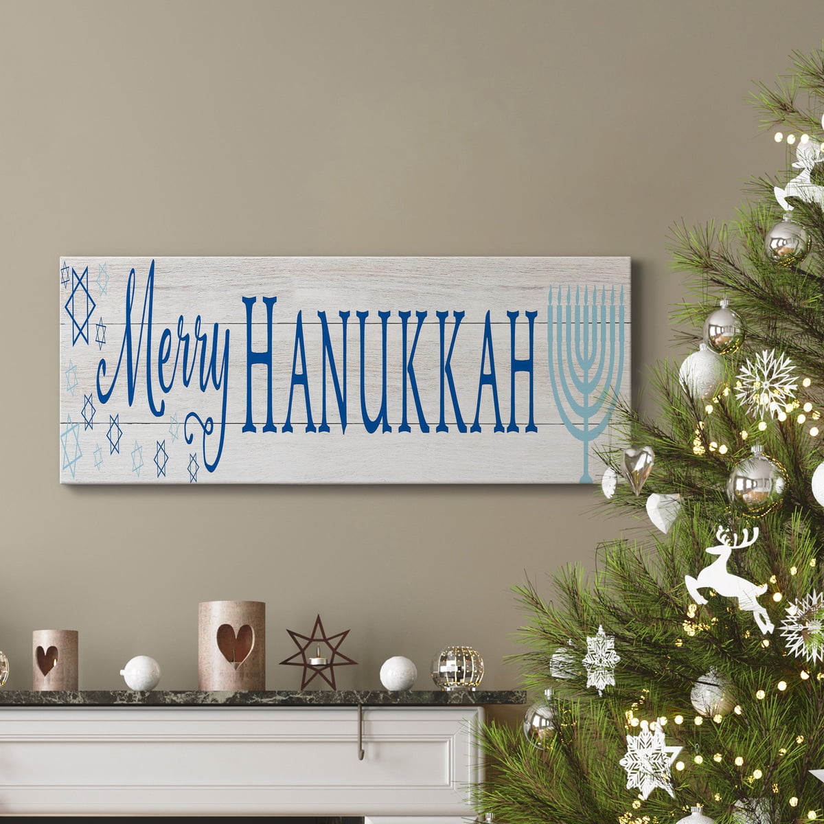 Happy Hanukkah II Premium Gallery Wrapped Canvas - Ready to Hang