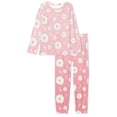 thumbnail image 4 of SCRAWLGOD Daisy Pajamas for Women 2 Piece Long Sleeve Nightwear for Women Clothes Size 2XL Crewneck House Wear for Women Breathable Graphic Pjs Fall, 4 of 6