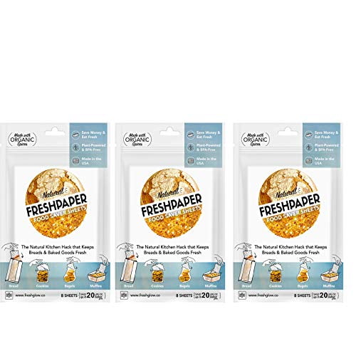 FRESHPAPER, Food Saver Sheets for Bread, Keep Baked Goods Fresh