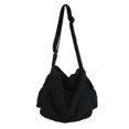 thumbnail image 3 of Multifunction Canvas Hobo Bag Durable Women Men Vintage Style for Work Beach Black, 3 of 7