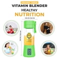 thumbnail image 4 of Organic Greek® Vitamin Blender Portable Blender And Juicer With USB Charger. Portable Blender For Shakes, Smoothies, Juice 380ml, Six Blades Bright Green Color, 4 of 10