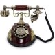 thumbnail image 1 of Teléfono fijo retro con dial, teléfono antiguo con dial, teléfono fijo de resina de imitación, teléfono decorativo para casa o oficina., 1 of 5