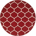 thumbnail image 3 of Unique Loom Trellis Frieze Collection Area Rug - Rounded (5' 1" Round Red/Ivory), 3 of 7