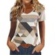 thumbnail image 2 of Blusas para Mujeres Casual, Cuello en V Impreso Manga Corta Camiseta de Verano Top Hecho de Poliéster Cómodo para el Uso Diario, Blusas de Verano de la Mujer, 2 of 6