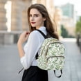 thumbnail image 6 of FORMRS Mini Backpack Purse for Women Travel Daypack Casual Shoulder Bag, Green Leafy Pattern, 6 of 7