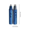 thumbnail image 3 of Vogacara Recortador de pelo de nariz eléctrico, removedor de cejas a lavable de 360 ​​grados, cortapelos de cabeza de acero inoxidable y Juegos de afeitado Cabeza azul 2 piezas Vogacara CE013880-05B, 3 of 6