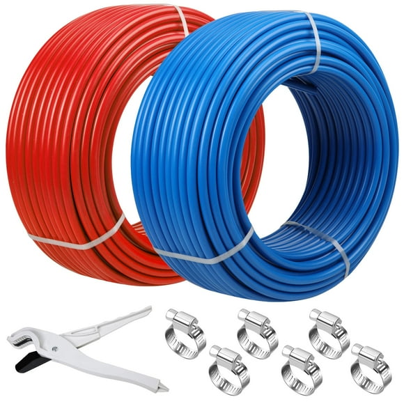 Tubo PEX Likeem de 1/2 pulgada, 91 m, 2 rollos, barrera PEX-B sin oxígeno