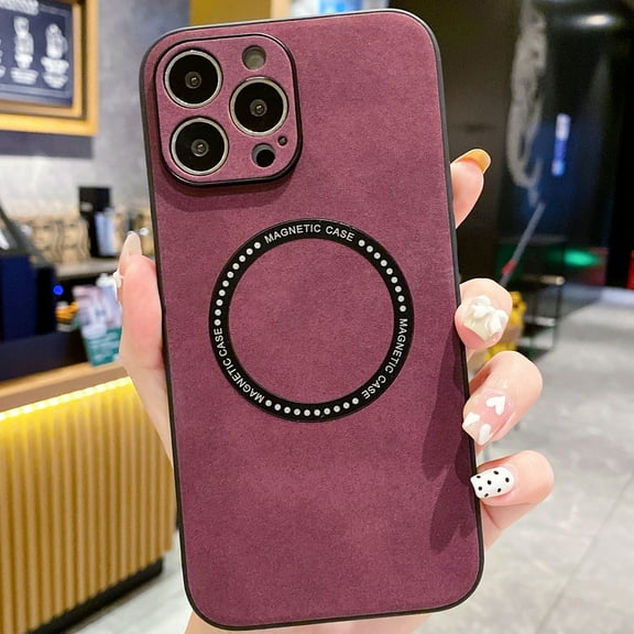 Dteck iPhone 14 Pro Max PU Leather Case, Thin Soft Grip Luxury Vgean PU Leather Cover Durable Anti-Scratch Full Phone Case Compatible with iPhone 14 Pro Max 2022 6.7 inch, Red