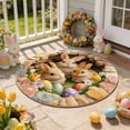 thumbnail image 1 of Fridja Clearance under $5 Easter Bunny Egg Faux Plushes Rocking Chair Rug and 3 D Imitation Living Room Sofa Rug and Round Carpet, 1 of 6