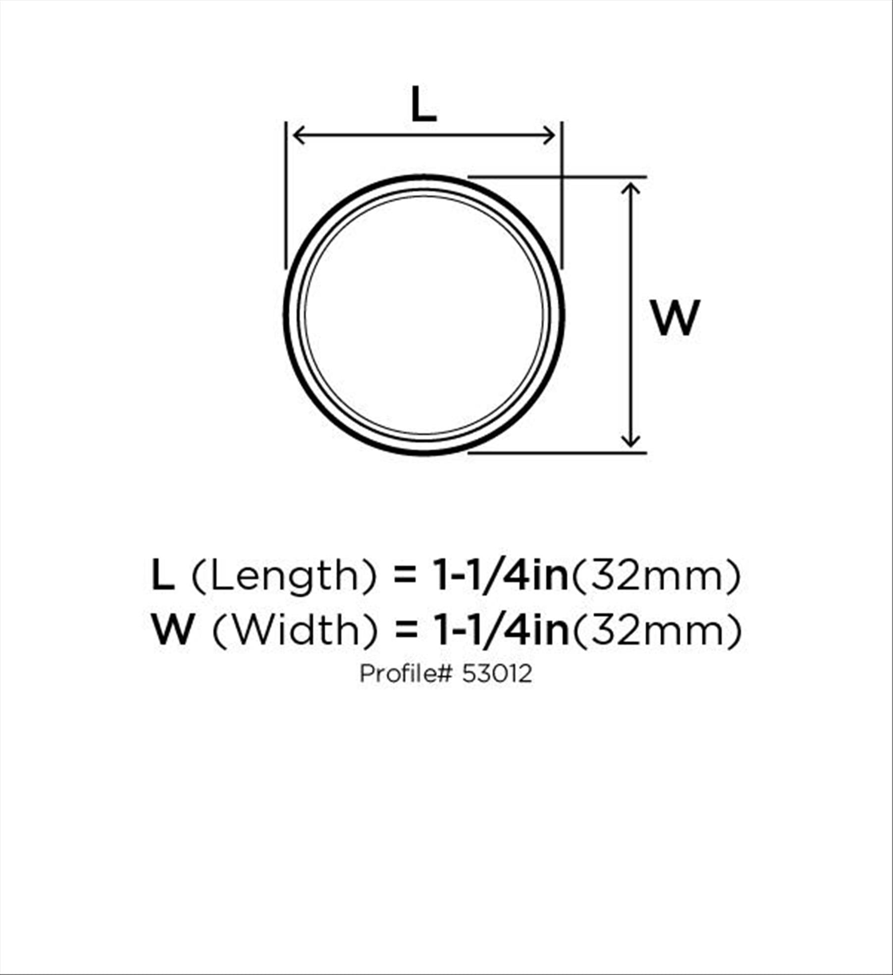 Amerock Ravino 1-1/4 in (32 mm) Diameter Black Nickel Cabinet Knob