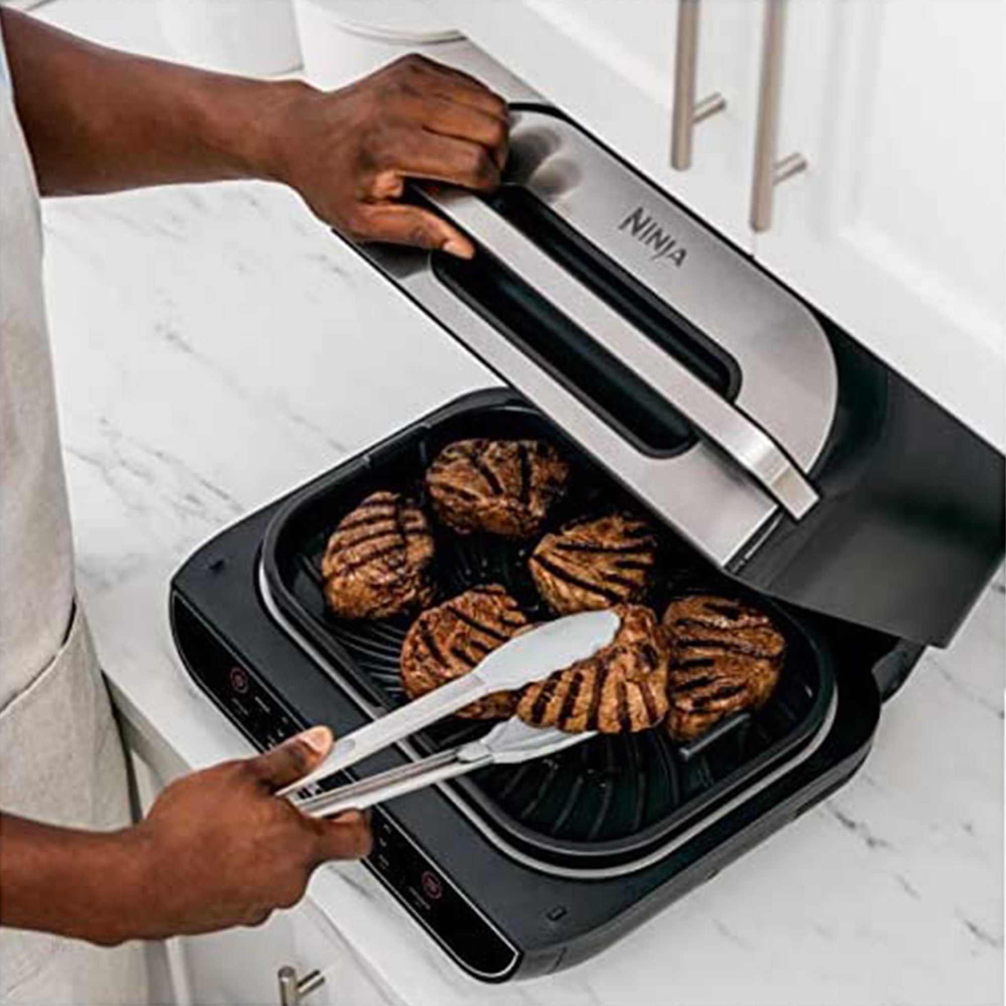 Ninja BG500A Foodi XL 5-in-1 Indoor Grill with 4-Quart Air Fryer