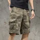 thumbnail image 2 of Pantalones cortos holgados informales de estilo japonés para hombre, pantalones cargo funcionales de marca de moda con pierna recta de verano, pantalones deportivos de cinco piezas, 2 of 3