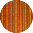 thumbnail image 1 of Ahgly Company Indoor Round Oriental Yellow Traditional Area Rugs, 4' Round, 1 of 4