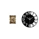 thumbnail image 1 of Conjunto decorativo de marco de fotos vintage de resina y reloj de pared silencioso de acrílico para oficina, hotel, boda y pasillo., 1 of 8