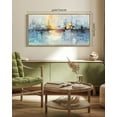 thumbnail image 5 of SHENIFY Abstract Wall Art 20x40in Natural Framed Blue Gray Yellow Modern Minimalist Painting Decor Graffiti Artwork, 5 of 5