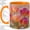 Orange, variant on Orange Tulip Accent Mug, 11oz Ceramic Coffee Cup for Flower Lovers