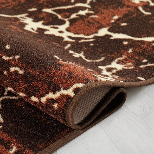 BY COCOON 2'6''x5' Runner Rug| Kitchen Runner Washable Rug Hallway Runner Runners Rugs for Hallway Non Slip (80 Cm x 150 Cm Brown Rug)