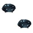 thumbnail image 3 of Transemion Operating Hats Nurse Durability Gourd-shaped Button Bright Colors Tie Back Multifunctional Work Uniform Working Caps HallowmasBlack-whit 2Set, 3 of 6