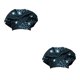 thumbnail image 2 of Qarigey Gorros de operación Enfermeras Durabilidad En forma de calabaza Botón de pulido opaco de color puro Gorros de trabajo Hallowmas Negro-blanco 2Conjunto, 2 of 6