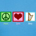 thumbnail image 3 of CafePress - Peace Love Harp Women's Classic T Shirt - Women's Traditional Fit Dark T-Shirt, 3 of 4