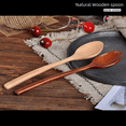 thumbnail image 4 of Vajilla de estilo japonés y coreano, cuchara de hierro con mango largo y mango recto, cuchara de madera lacada de moda natural, 4 of 5
