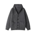 thumbnail image 2 of Men's Hooded Cardigan Sweater Button Front Knit Long Sleeve Casual Jacket, 2 of 5