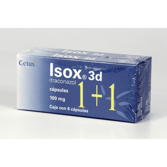 Isox 3D cápsulas 6 pzas de 100 mg c/u