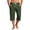 Blackish Green, variant on Migroa Mens Solid Capri Pants Elastic Waist Stretch Casual Trousers Summer Outdoor Beach Bottoms Beige L