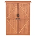 thumbnail image 4 of Leisure Season Multi Compartment Wood Storage Cabinet in Medium Brown, 4 of 7