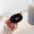 thumbnail image 4 of Cute Cartoon Hairy Case Compatible with AirPods 1 & 2,Kawaii Creative Love Heart Design for Airpods 2 & 1 Earphone Cover with Keychain for Women Girls (Black), 4 of 7