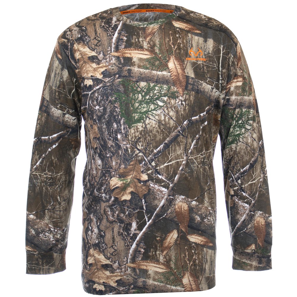 Realtree Realtree Men's Camo Hunting Tee Shirt, Realtree Edge, Size X