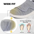 thumbnail image 3 of Wide Width Walking Shoes for Women Adjustable Hook and Loop Strap Slip On Breathable Low Seam Cushioned Non Slip Roomy Toe, 3 of 7