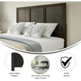 thumbnail image 5 of Full Size Wooden Headboard Only, Three Panel Headboard in Dark Brown, 5 of 18