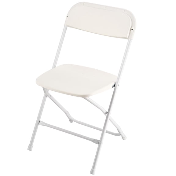 4 Pack Folding Chairs, Foldable Plastic Chairs with Heavy Duty Metal Frame, Portable Folding Card Table Chairs, Stackable Indoor Outdoor Seats for Hom