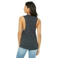 thumbnail image 2 of Bella Canvas Womens Flowy Scoop Blended Muscle Tank, 2XL, Charcoal Black Slub, 2 of 3