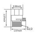 thumbnail image 3 of Shower Head Valve G1/2 Shut Off Valve Water Flow Control Valve Regulator High Pressure Controller for Bidet Sprayer Shower Head, 3 of 8
