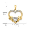 thumbnail image 4 of 10k Yellow Gold Claddagh Heart Pendant Necklace for Women with Diamond Cut Accents, Celtic Irish Symbol Jewelry Representing Love, Loyalty, and Friendship, 4 of 6