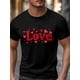thumbnail image 3 of Men's T-Shirt,Short Sleeve Tee Shirt Casual Tops Valentines Day Love Text Crew Neck T Shirts for Men, 3 of 8