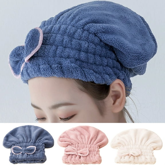 Cheers US Microfiber Hair Drying Caps, Extrame Soft & Ultra Absorbent, Fast Drying Hair Turban Wrap Towels Shower Cap for Girls and Women
