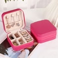 thumbnail image 2 of Portable Jewelry Box Jewelry Organizer Display Travel Jewelry Case Boxes Jewelry Leather Storage Zipper Jewelers Jewelry Box 15 10x10x5cm, 2 of 5
