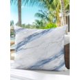 thumbnail image 6 of Outdoor Pillows Waterproof, Blue Grey Marble Bedding Throw Pillows with Insert for Couch Sofa Bed, Vintage Abstract Modern Art Crack 18x18 Inch Pillowcases Decorative Camping Patio Pillow Set of 1, 6 of 8