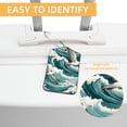 thumbnail image 3 of Seagull Square PU Leather 2 Pack Travel Tag - Bag Tag - Suitcase Tag with Privacy Cover and Stainless Steel Ring - Suitable for Travel, Backpack, and Handbag, 3 of 7