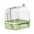 thumbnail image 3 of Parrot colgante de la bañera, caja de baño de pájaros colgantes, casa de baños de loro, tazón de ducha de agua para loros para periodismo, periodista Verde, 3 of 8