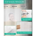 thumbnail image 4 of No Hook Shower Curtain with Snap in Liner, Beige Solid Color Hotel Shower Curtains for Bathroom, Washable Shower Curtain Liner Set with Mesh Top Window, 48"x72", 4 of 6
