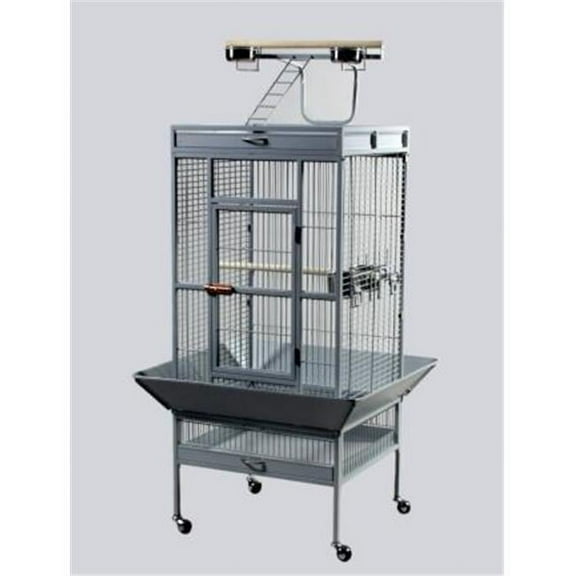 24 in. x 20 in. x 60 in. Wrought Iron Select Cage - Pewter