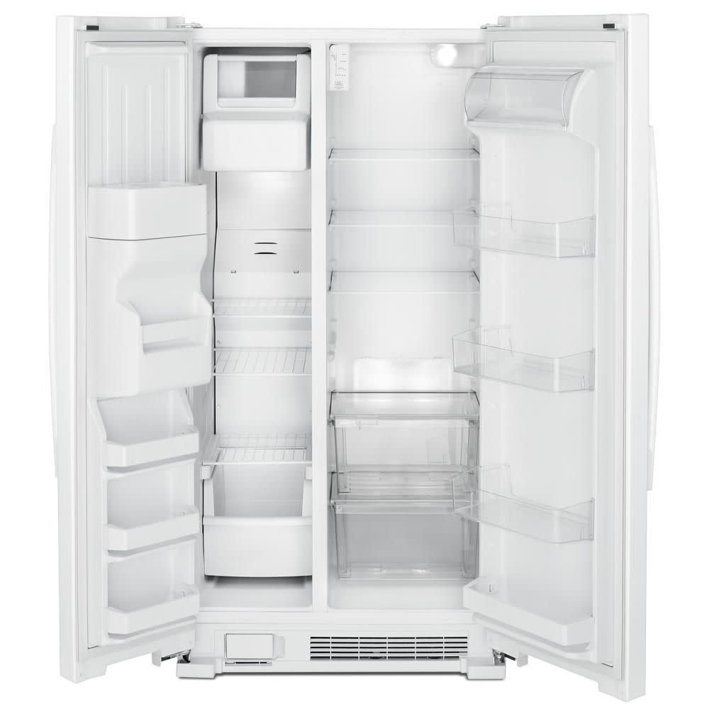 Amana ASI2575GRB - Refrigerator/freezer - side-by-side with water dispenser, ice dispenser - niche - width: 35.8 in - depth: 27.5 in - height: 69.3 in - 24.5 cu. ft - black
