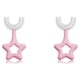 thumbnail image 1 of Toystoory Cepillo de para bebé de doble cara de silicona de 360 grados Cepillo de en forma de U para niños rosado S 2Conjunto, 1 of 6