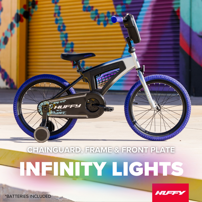 Huffy Electro-Light Kids Bicycle LED Lights Grey/Purple