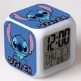 thumbnail image 4 of Disney Stitch Alarm Clocks Night Light Color Change 7 Led Desk Home Decor Anime Lilo&stitchs Stich Kids Cartoon Birthday Gift, 4 of 4